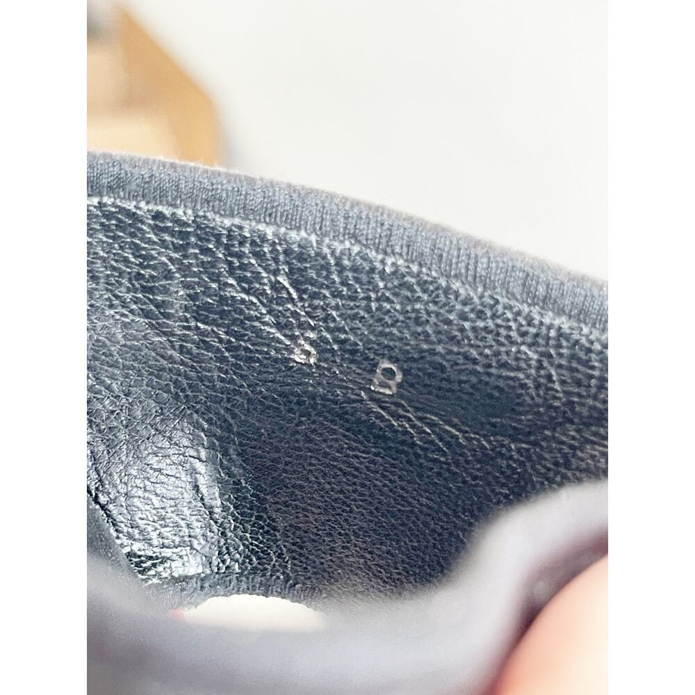 Chanel Vintage Black Leather CC Logo Classic Mule Heeled Sandals Square Toe US 6 - Picture 10 of 11